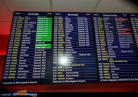 birmingham airport departures today timetable
