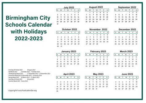 birmingham school holidays 2023/2024