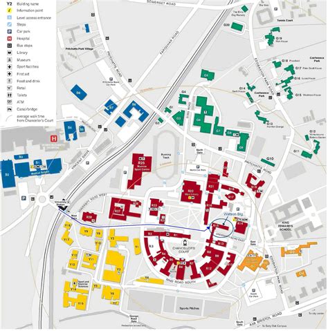 birmingham uni campus map