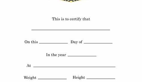 Birth Certificate Template Pdf