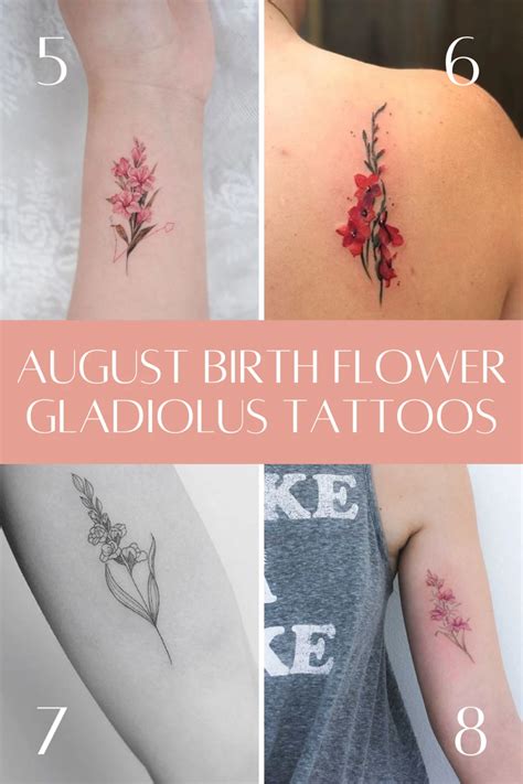 Birth Flower August Tattoos