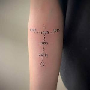 Birthdate tattoo ideas with dates