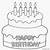 birthday cake coloring page pdf