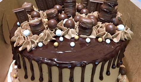 Chocolate Cake Decoration With Chocolates Tasty chocolate cake