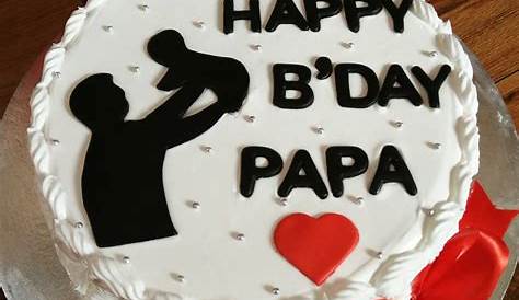 Birthday Cake Design For Dad Simple Father Card Message