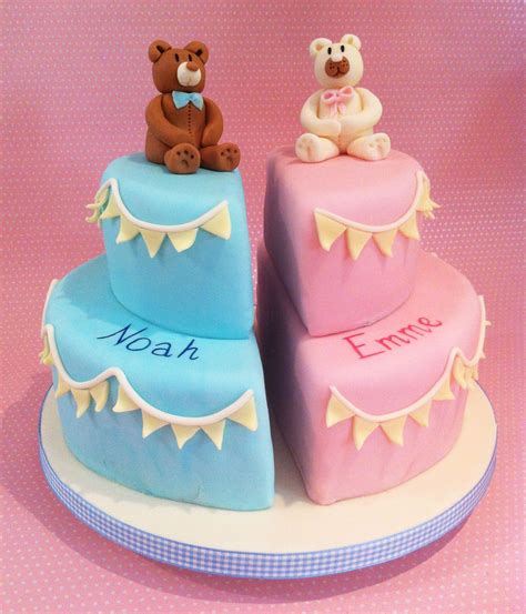 Birthday Cake For Boy And Girl Twins