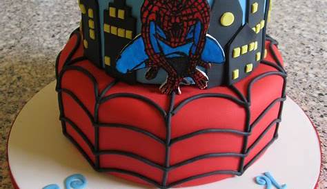 Birthday Cake Spiderman Design Football