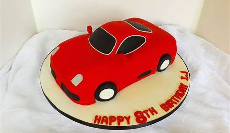 Birthday Car Cake Design Simple d Message
