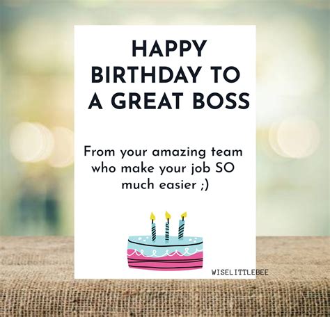 Birthday Card For Boss Printable: Tips And Ideas