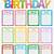 birthday chart template free download