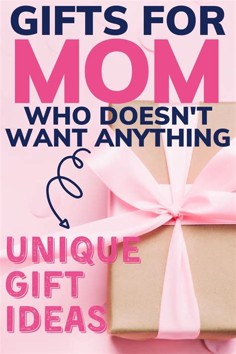 These unique ideas are perfect for Moms who want nothing! Have a modern