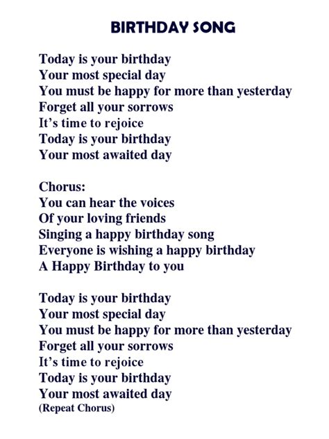 Birthday Song Lyrics: Celebrating Your Special Day