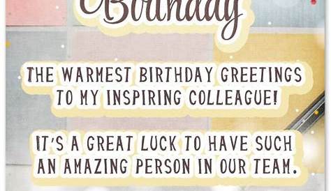 Uncover Exceptional Birthday Wishes For Colleagues: Discoveries And Insights Galore