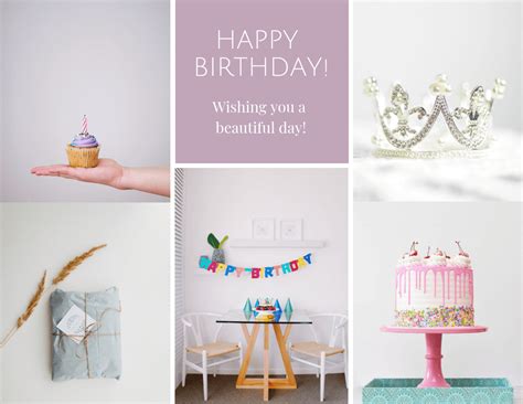 birthday card collage template