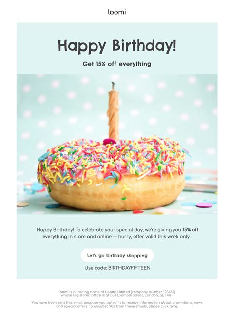 Birthday Email Template for Client