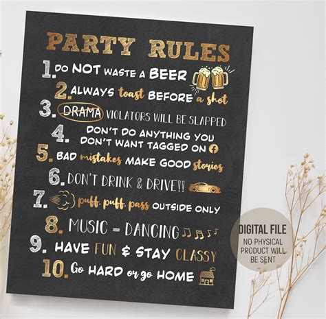 Birthday Party Rules