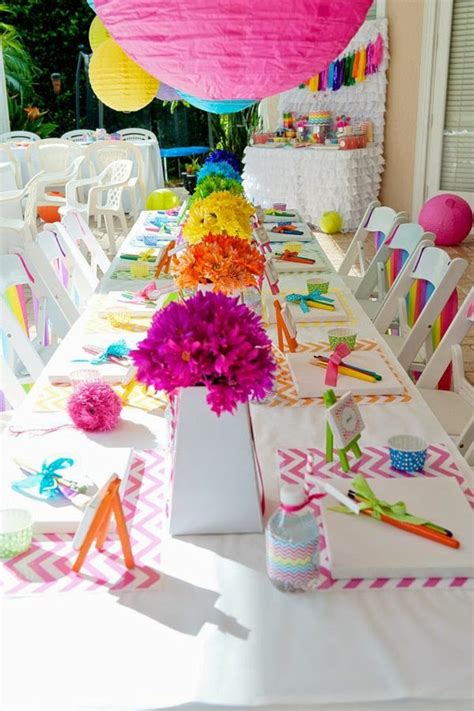 birthday party table decor