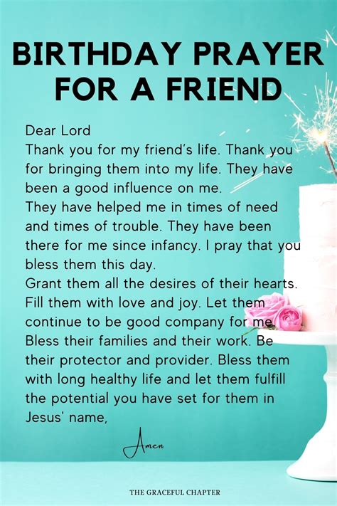 birthday pray wishes for friend