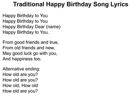 funny happy birthday song lyrics