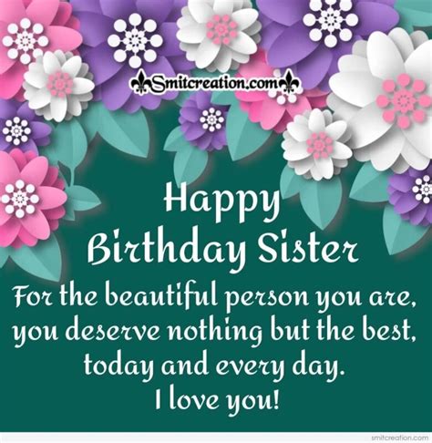 birthday wishes for loving sister
