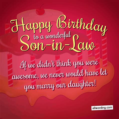 birthday wishes to son in law