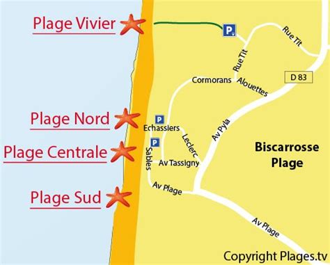 biscarrosse plage maps
