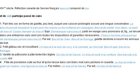 Biscuit Definition Fr