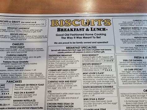 Biscuits Cafe Ahwatukee Menu