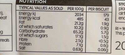 Biscuits Malted Ingredients