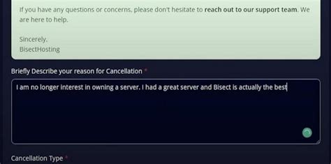 bisect hosting cancel server