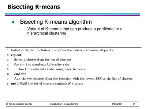 bisecting k means clustering algorithm