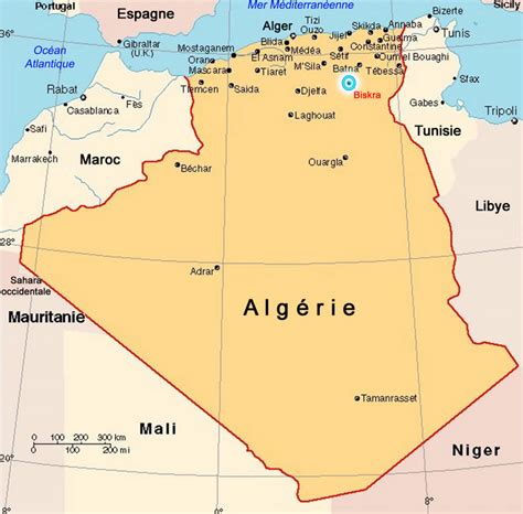 Découpage administratif de l'Algérie & Monographie Carte du réseau