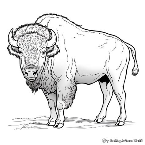 bison coloring pages free printable template