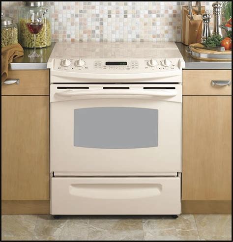 Bisque Slide In Electric Range