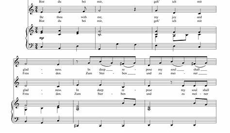 Bist Du bei mir sheet music download free in PDF or MIDI
