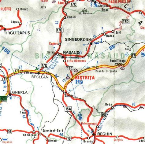 bistrita nasaud maps