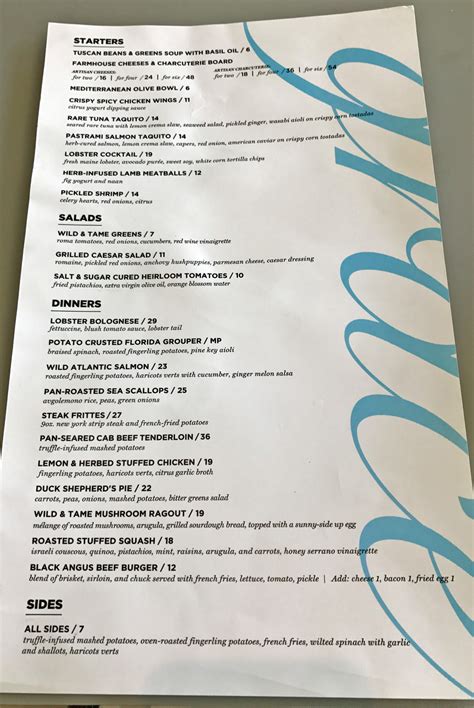 bistro grace menu