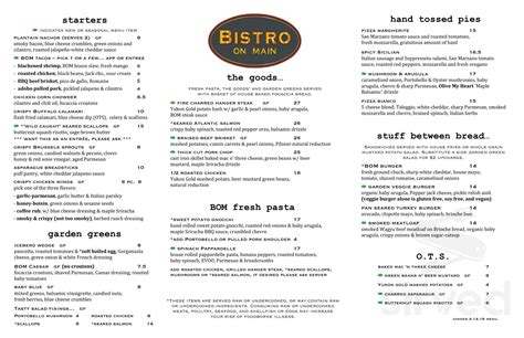 bistro on main menu