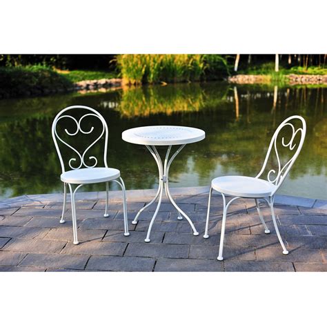 bistro patio set white