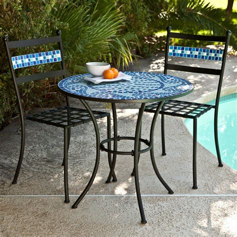 bistro table and chairs outdoor mosaic