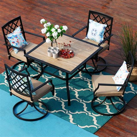 bistro table and chairs outdoor wood