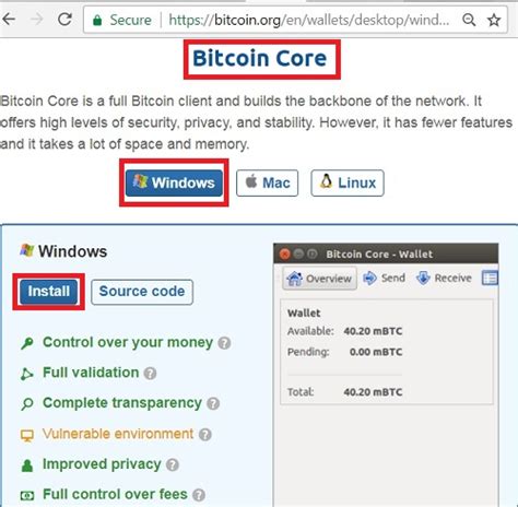 bitcoin core windows
