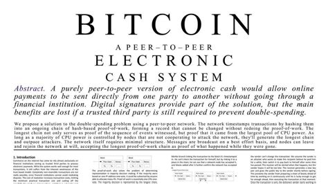 Bitcoin Paper Published Date