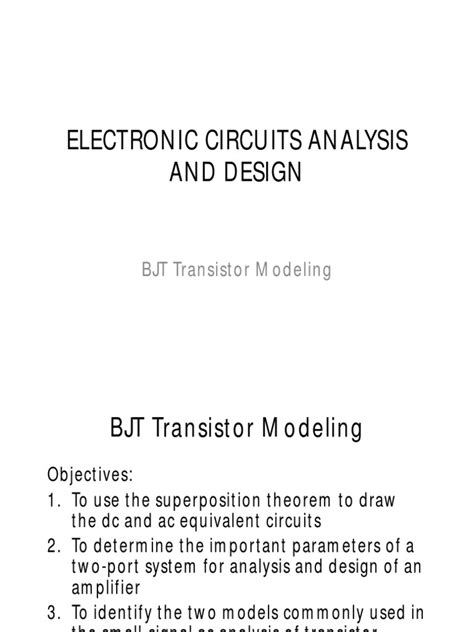 Bjt Transistor Modeling Pdf