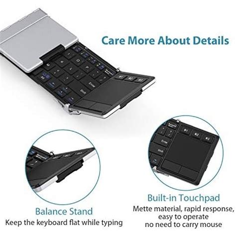 iClever ICBK08 Portable TriFolding Bluetooth Keyboard with Touchpad