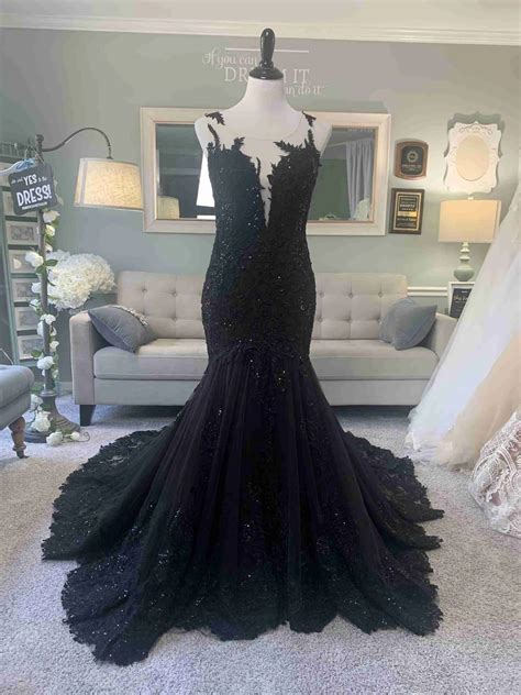 Black Long Sleeve Wedding Dresses Gown 2015 Winter Sheer