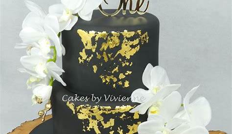Black And Gold 21St Birthday Cake - CakeCentral.com