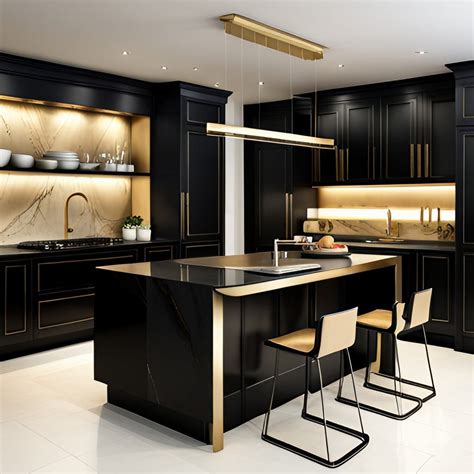 Bring Luxury To Your Home With A Black And Gold Kitchen