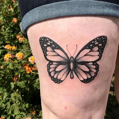 Controversial Black And Grey Butterfly Tattoo Designs 2023