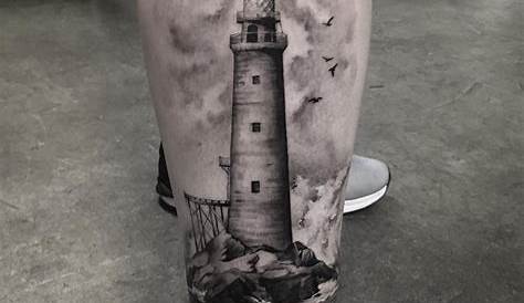 Tattoo uploaded by Joel Meyer | Lighthouse Realistic Tattoo Black and